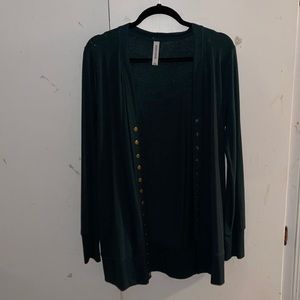 NWOT - dark green cardigan